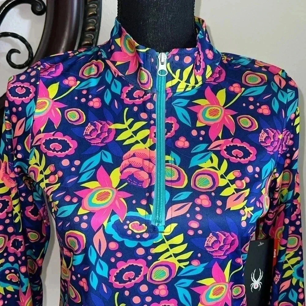 Spyder Active Sports Girls Ava Sweater, Frontier Large Ditz Print, X-Large